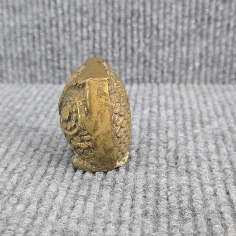 Vintage‎ Brass Owl Figurine Miniature Collectible Statue
